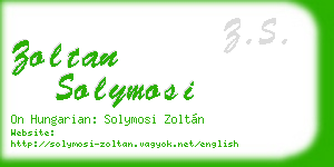 zoltan solymosi business card